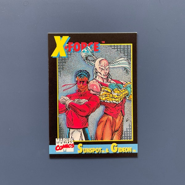 1991 Marvel Impel X-Force #4 Sunspot and Gideon Comic Trading Promo Card