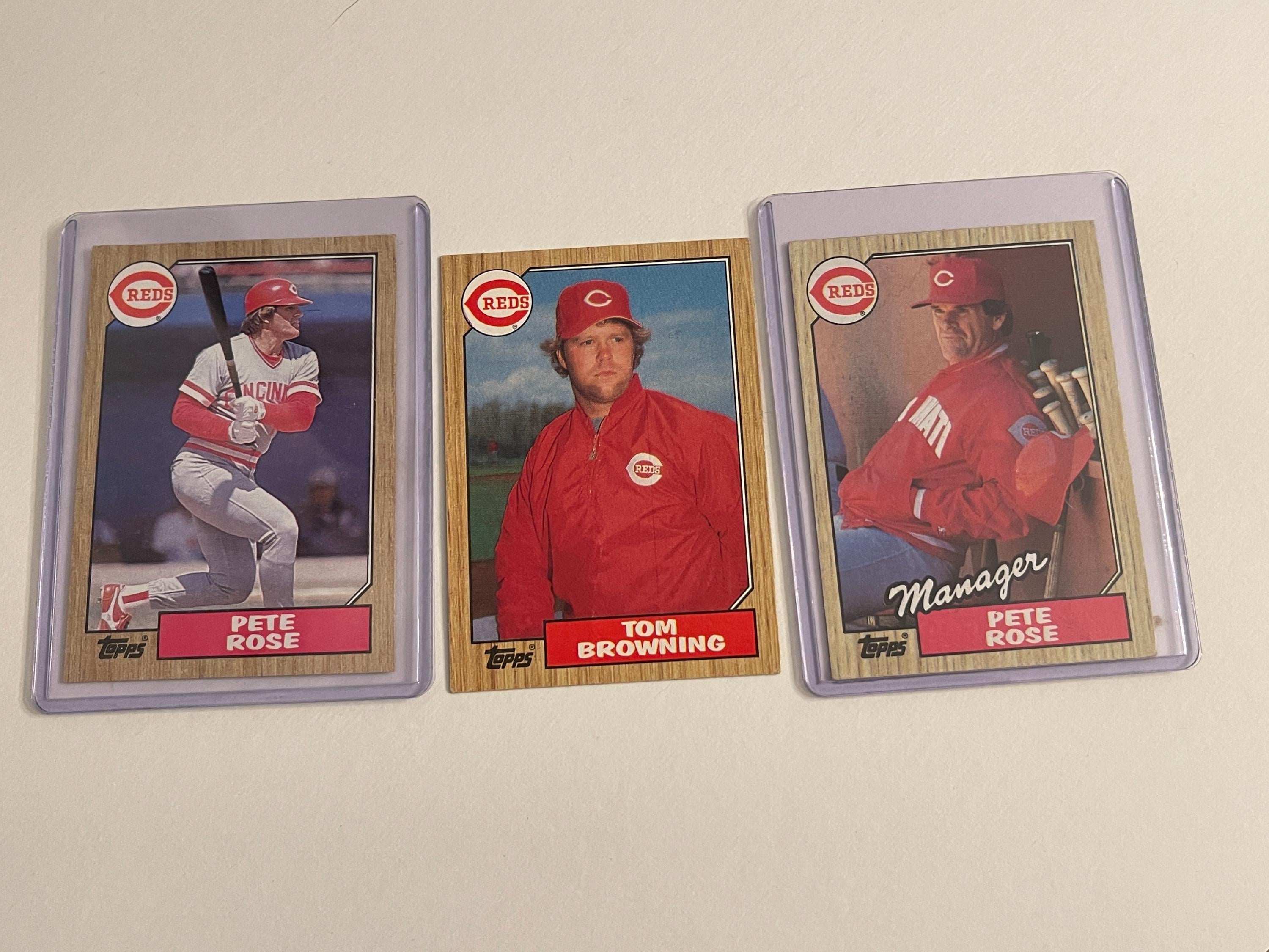 1987 topps pete rose cincinnati reds #393 rare baseball card Amazon.com: 1987 Topps #393 Pete Rose Cincinnati Reds NM-MT MLB Baseball MG  : Collectibles & Fine Art main image 0