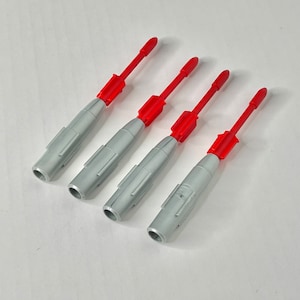 Silver Gray Red Missiles Accessories Parts to Fisher Price Construx 1980s Toys Play Set