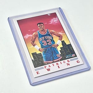 1991 Patrick Ewing Fleer 4 von 6 New York Knicks NBA Basketball Player Trading Card