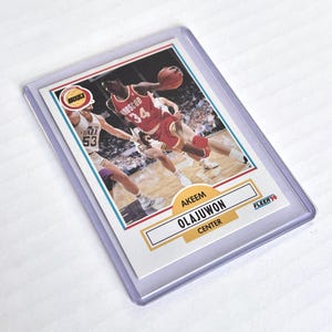 1990 Akeem Olajuwon Fleer 73 Houston Rockets NBA Basketball Player Trading Card