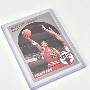 Cartão colecionável do jogador de basquete da NBA Scottie Pippen de 1990, 69 Chicago Bulls