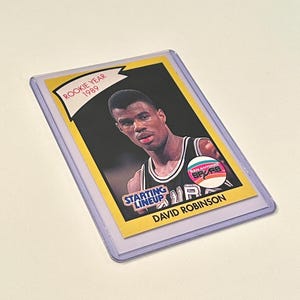Carte de départ 1990 David Robinson, joueur de basket-ball de la NBA, Kenner Rookie Année 1989 Spurs