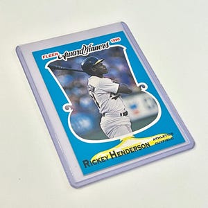 Rickey Henderson Fleer 18 1990 Award Winners Oakland Athletics MLB Baseball Trading Cards