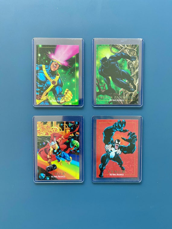 1992 Sky Box #97 Venom #4 Black Panther #13 Cyclops # 92 Thor Marvel  Masterpiece Comic Trading Card - Etsy