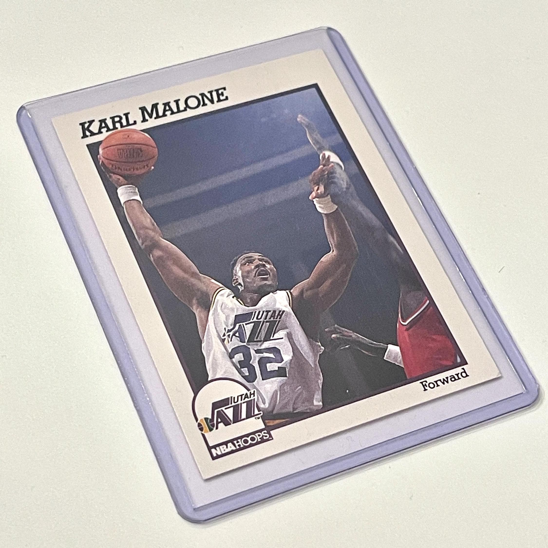 1991 Karl Malone NBA Hoops 211 Utah Jazz NBA Basketball Player