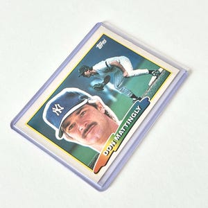 1988 Don Mattingly Topps 229 Comic Back New York Yankees MLB Baseball Trading Card