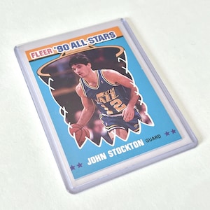 1990 John Stockton Fleer 9 All Stars Utah Jazz NBA Koszykarz Karta kolekcjonerska