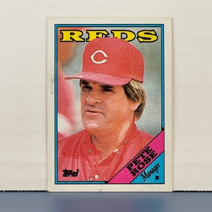 1988 Pete Rose Topps 475 Reds MLB Baseball Trading Card