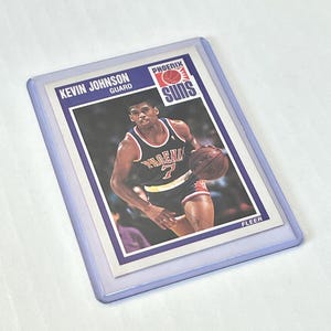 1989 Kevin Johnson Fleer 123 Phoenix Suns NBA-basketbalspeler Trading Card