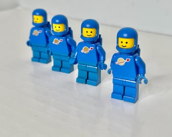 1984-1988 Lego Spaceman Classic Space Blue with Air Tanks Minifigure Benny  Astronaut 6827 Strata Scooter