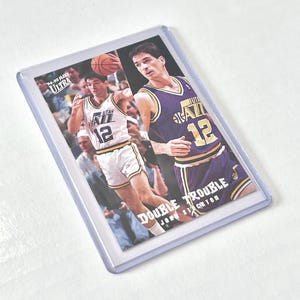 1994 ジョン ストックトン フリーア 10 ダブル トラブル ユタ ジャズ NBA バスケットボール選手トレーディング カード