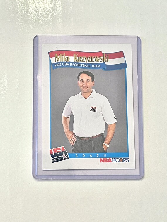 1991 Coach Mike Krzyzewski NBA Hoops 588 USA Basketball Dream Team