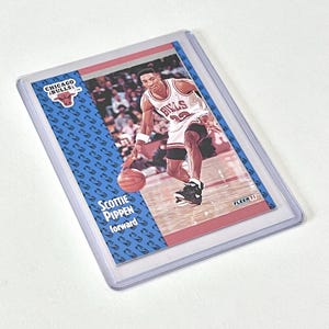 1991 Scottie Pippen Fleer 33 Chicago Bulls NBA Jogador de Basquete Cartão Colecionável