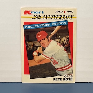 1987 Pete Rose Topps 19 KMART Reds MLB Baseball Trading Card 25. rocznica