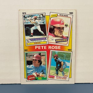 1986 Pete Rose Topps 6 Pete Rose Years MLB Baseball Trading Card