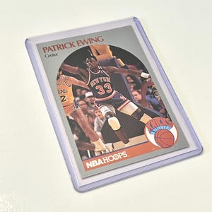Cartes à collectionner Patrick Ewing, joueur de basket-ball NBA Hoops 203 des New York Knicks NBA 1990