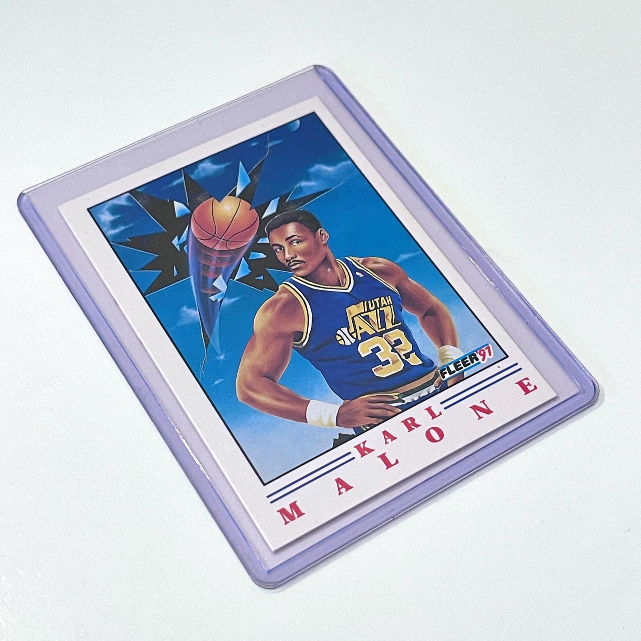 1991 Karl Malone Fleer 5 of 6 Utah Jazz NBA Basketball Player