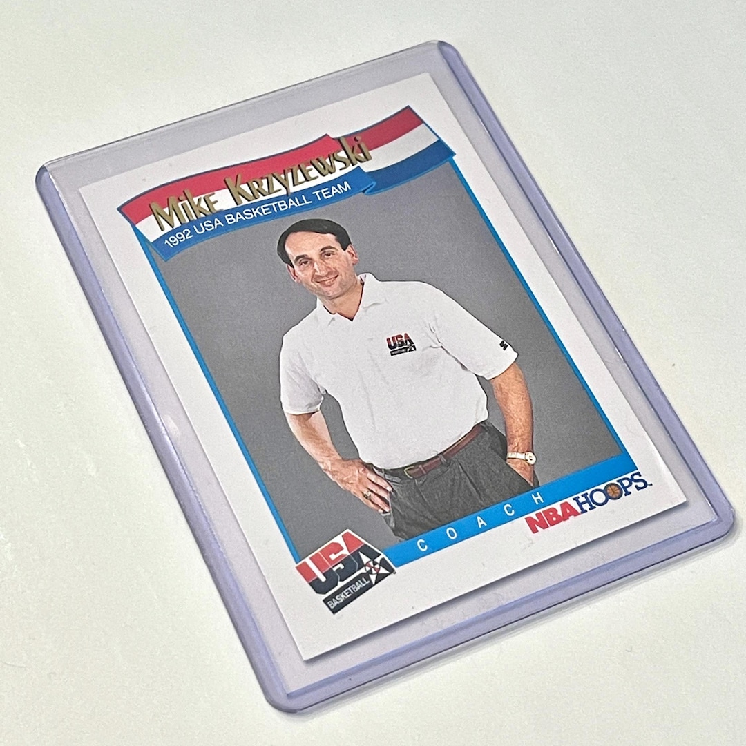 1991 Coach Mike Krzyzewski NBA Hoops 588 USA Basketball Dream Team