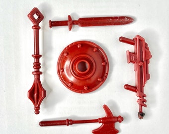 Accessories to 1982 Man-E-Weapons Man-E-Faces He-Man MOTU Masters of the Universe Action Figure