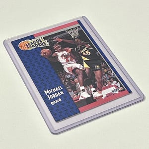 1991 Michael Jordan Fleer 220 League Leaders Chicago Bulls NBA Basketball Player Trading Card