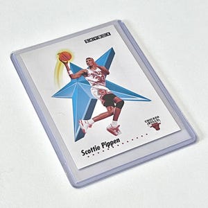 Cartão colecionável Scottie Pippen Skybox 44 Chicago Bulls NBA Basketball Player de 1991