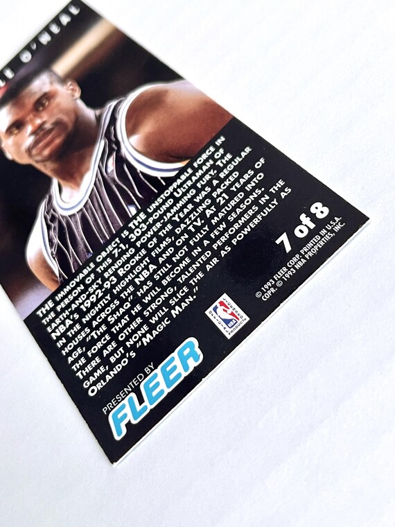 8 of 7 Fleer O'neal Shaquille 1993 カード　シャック　① NBA NBA Dunk Slam Session Jam その他