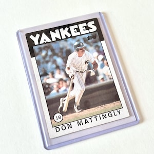 1986 Don Mattingly Topps 180 New York Yankees MLB Baseball Trading Card