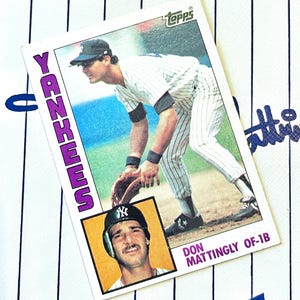 1984 Don Mattingly Topps 8 Rookie New York Yankees MLB Baseball Trading Card