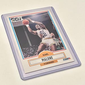 1990 Karl Malone Fleer 188 Utah Jazz NBA Basketball Player Sammelkarte