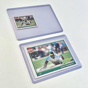Rickey Henderson Topps Set 670 e 18 Borden Cracker Jack Mini Card Oakland Athletics A's 1991 MLB Baseball Trading Cards