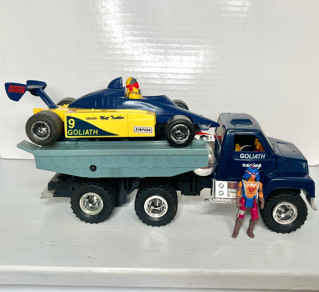 1987 MASK COMPLETE Goliath Racing Transport Truck Race Car Kenner ...