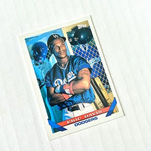 1993 Eric Davis Topps 745 Los Angeles LA Dodgers MLB Baseball Trading Card