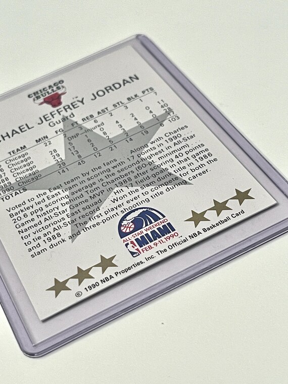 1990 Michael Jordan NBA Hoops 5 All-star East Miami Chicago Bulls