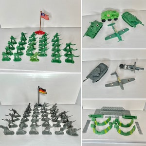 1982 Super Battle Action Set Nasta Army Men Germany USA World War