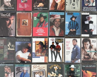 Cassettes de musique country des années 90 Garth Wynonna Kenny Rogers Billy Ray Dolly Patsy George Strait Vince Gill Tim McGraw