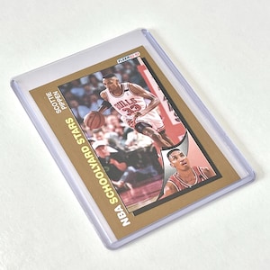 1992 Scottie Pippen Fleer 260 NBA Schoolyard Stars Chicago Bulls NBA Basketball Player Cartão de troca