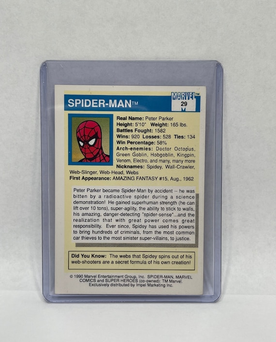 1996 X-men Marvel Fleer Comic Trading Cards Spider-man - Etsy