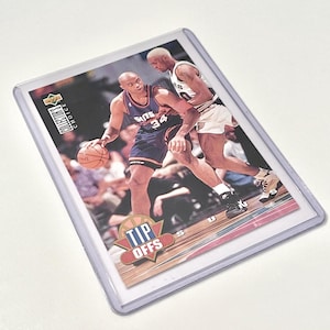 1994 Charles Barkley Bovendek 186 Collector's Choice-tips Dennis Rodman Phoenix Suns NBA-basketbalspelerruilkaart