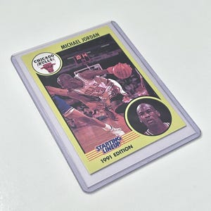 1991 Michael Jordan Starting Lineup Kenner Chicago Bulls NBA Basketball Player Trading Card