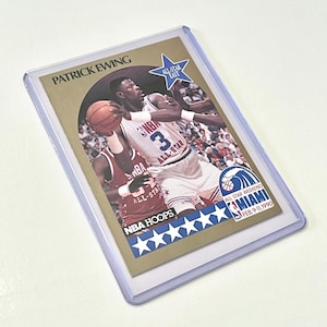 Tarjeta coleccionable de jugador de baloncesto de la NBA de Patrick Ewing de 1990, All-Star East, Miami All-Star Weekend, New York Knicks