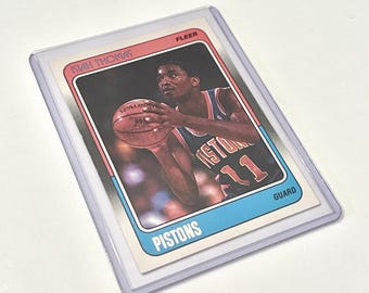 1988 Isiah Thomas Fleer 45 Detroit Pistons NBA Basketball Player Trading Card