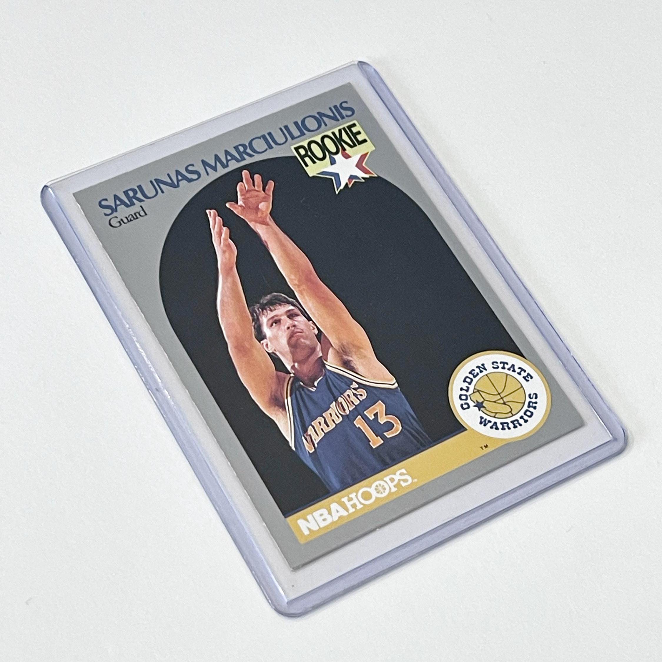 1990 Sarunas Marciulionis NBA Hoops 115 Rookie Golden State 