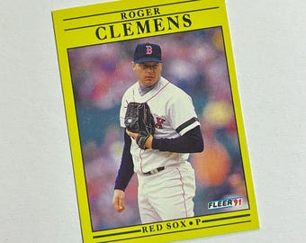 Roger Clemens 1991 Fleer Baseball Card 90- Boston Red Sox Vintage  Memorabilia - Etsy