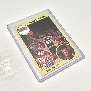 Carte à collectionner David Robinson, équipe de départ des Kenner Spurs, joueur de basket-ball NBA 1991
