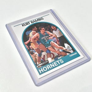 Tarjeta coleccionable de jugador de baloncesto de la NBA de los Charlotte Hornets, de Kurt Rambis, de 1989, NBA Hoops 246