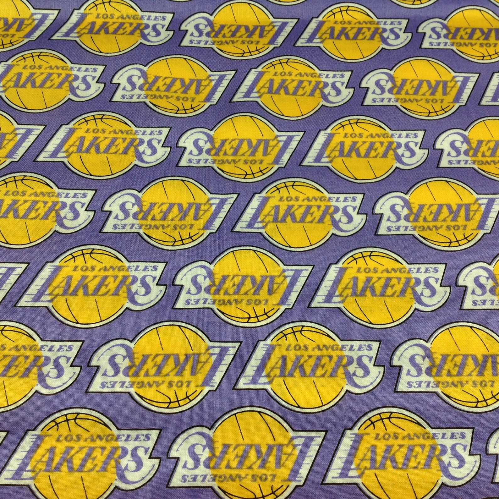 Lakers Basketball NBA sport team cotton fabric by 1 yard Etsy