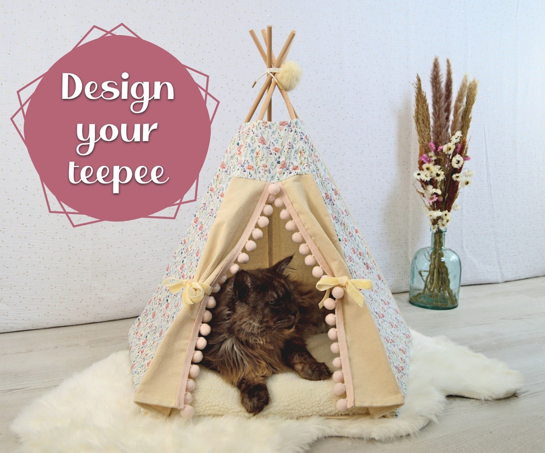 Pet Bed Cat Teepee Cat House Cat Tree Pet Furniture Cat Etsy