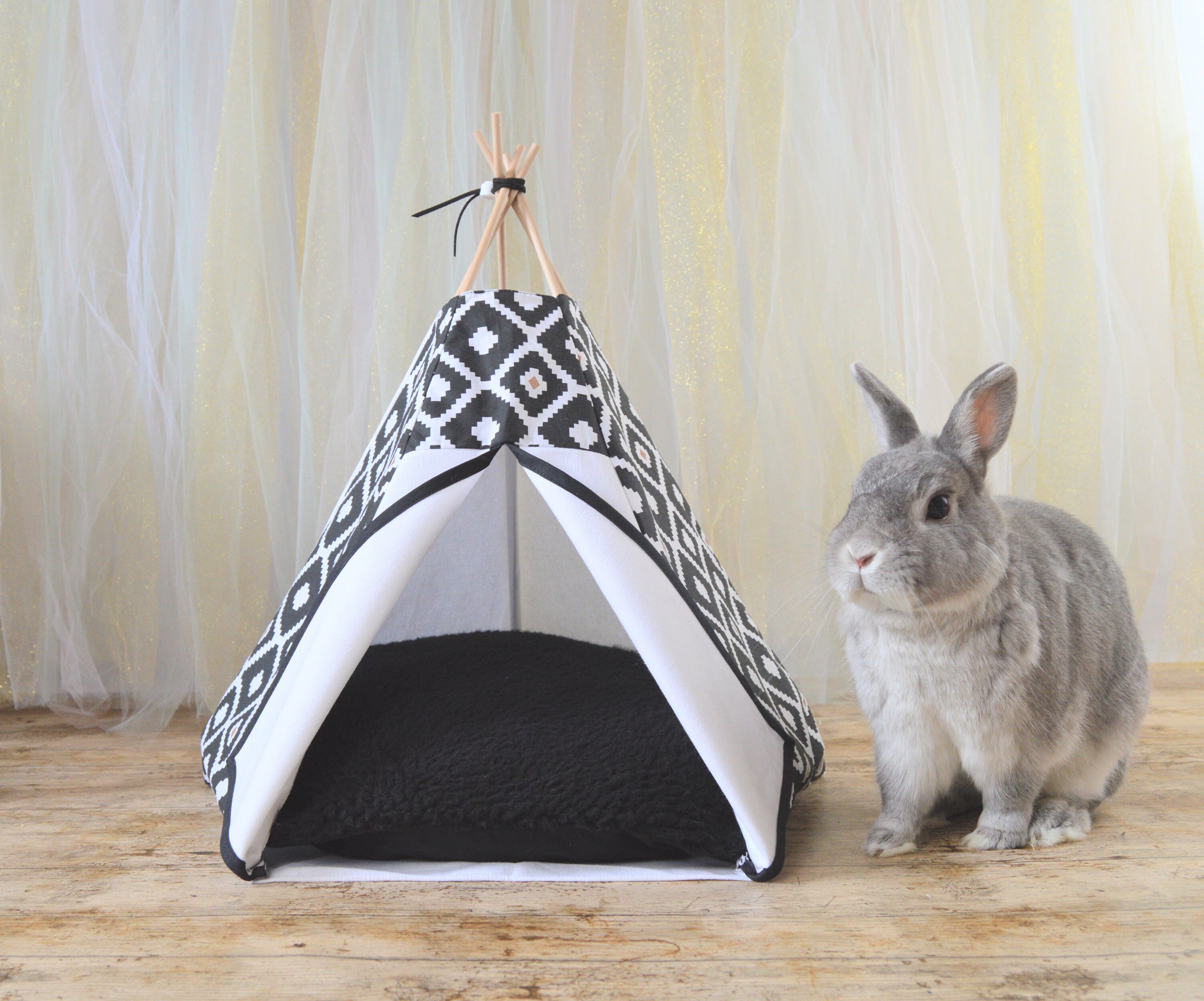 Pet teepee pet bed rabbit accessories rabbit house rabbit Etsy