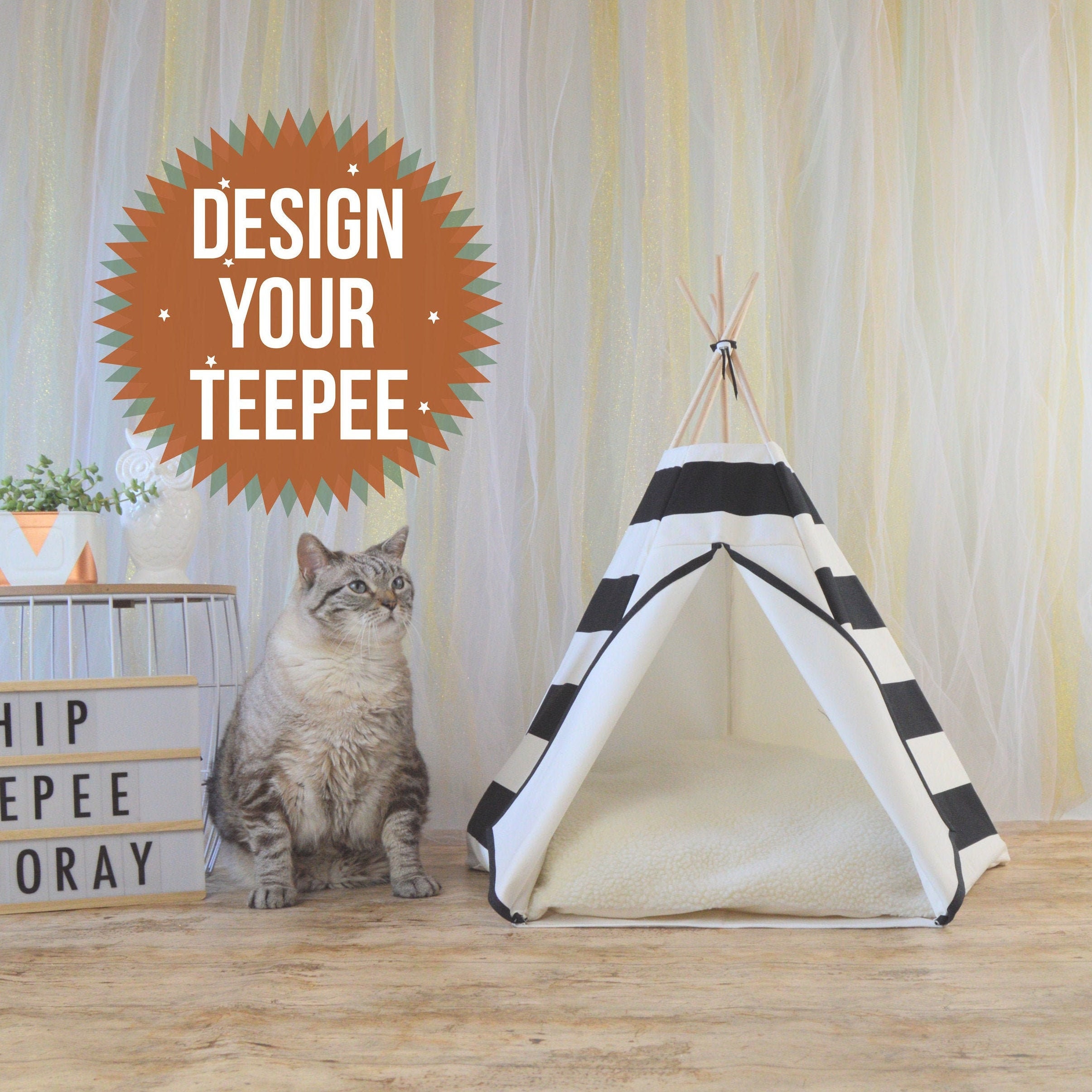 Pet bed cat teepee cat house cat tree pet furniture cat Etsy